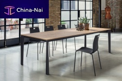 Contemporary table PRISMAceramicmelaminelacquered metal