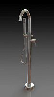 Bathtub mixer tap floor-mountedchromed metalbathroom