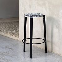 Contemporary bar stool MI LOU MACCHIATOplasticmade from recycled materialspowder-coated steel base