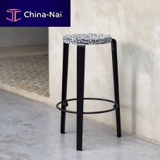 Contemporary bar stool MI LOU MACCHIATOplasticmade from recycled materialspowder-coated steel base