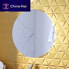 Wall-mounted bathroom mirror MIRON75contemporaryroundLED-illuminated