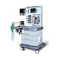 Trolley-mounted anesthesia workstation SkanSiestawith respiratory monitoringwith ventilatorwith electronic gas mixer