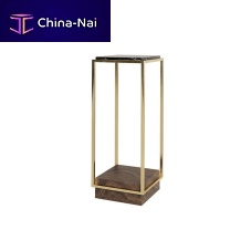 Contemporary pedestal grazwoodenmetalmarble