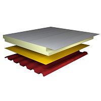 Thermal insulation THERMAMEMBRANE FRpolyurethanepanelfor roof