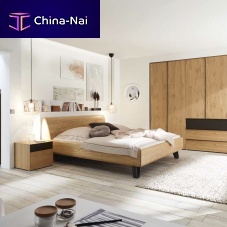 Double bed PULSO contemporarywith headboardwith built-in light