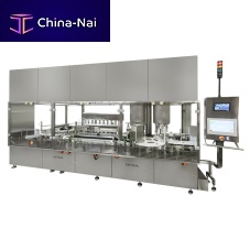 Piston filler-capper OPTIMA CONTILINEwith mass flow meterbottle topsyringe