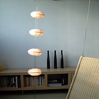 Floor-standing lamp 4 COCONSstainless steelJapanese papercontemporary
