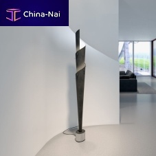 Contemporary light column Loop metalleatherLED