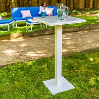 Contemporary high bar table PASSIONpolyesteraluminum basesquare