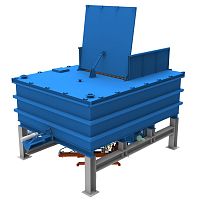 Receiving hopper for sewage sludgefor sludge pumps