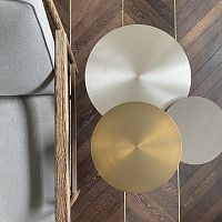 Contemporary side table Ester stainless steelstainless steel baseround