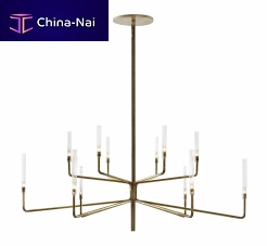 Contemporary chandelier EPSILONcrystalPyrex®brass