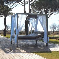 Contemporary daybed TIFFANY SOFTStamskin®aluminummetal base