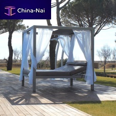 Contemporary daybed TIFFANY SOFTStamskin®aluminummetal base