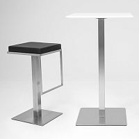 Contemporary bar stool CHILL : 3344polyurethanestainless steel basecentral base