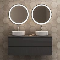 Double washbasin cabinet Signaturewall-hungwoodencontemporary