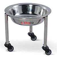 Trolley-mounted surgical basin stand 832stainless steel