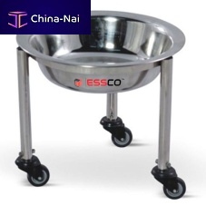 Trolley-mounted surgical basin stand 832stainless steel