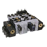 Manually-controlled distribution block PVL-B2 seriespneumatic3/2-way5/2