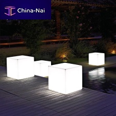 Contemporary pouf LT 2706polyethylenesquareilluminated