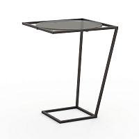 Contemporary side table LOOwalnutlacquered woodoak