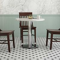 Contemporary table FRESCOwoodenmetalmetal base