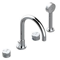 Double-handle bathtub mixer tap ZOOM.5countertopchromed metalbathroom