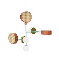 Pendant lamp MONACOlacquered metalglasslacquered wood