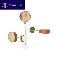 Pendant lamp MONACOlacquered metalglasslacquered wood