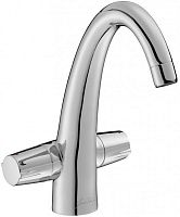 Double-handle washbasin mixer tap LVATION: E18870countertopchromed metalbathroom