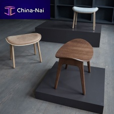 Contemporary stool ELEPHANToakleatheroak base