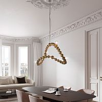 Contemporary chandelier BELLAgold5 light4 light