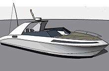 Inboard express cruiser DALMAU FAST 375charter12-person max.