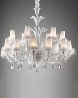 Traditional chandelier SOPHITglassblown glassfeather