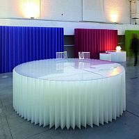 Contemporary table HONEYCOMBPlexiglas®papercardboard base
