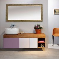 Wall-hung washbasin cabinet NEXTsolid woodtraditionalwith mirror