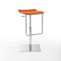 Contemporary bar stool TOM SGleathersteel baseupholstered