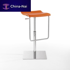 Contemporary bar stool TOM SGleathersteel baseupholstered
