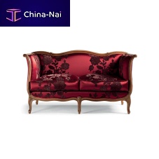 Louis XV style sofa ART. 0184fabricbeech2-person