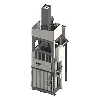 Vertical baling press front-loadingfor packagingbag
