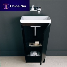 Free-standing washbasin cabinet PATIOwoodencontemporarywith shelf