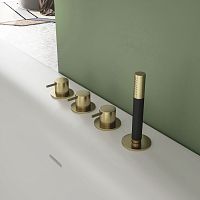 Double-handle bathtub mixer tap CB074deck mountedbrassbathroom