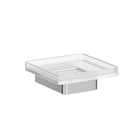 Wall-mounted soap dish A88110chromeglasssatin