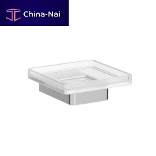 Wall-mounted soap dish A88110chromeglasssatin