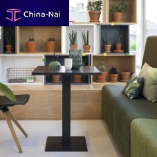 Contemporary table CROSSwoodenmetal baserectangular