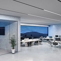 Surface mounted lighting profile SLOTLIGHT INFINITY SLIMbuilt-inhangingceiling