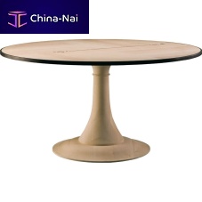 Traditional table NORD SUD ebonymaple baseround