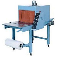 Manual sleeve wrapping machine ECOPAC 500boxbottlewith shrink tunnel