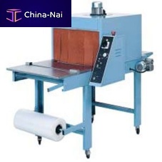 Manual sleeve wrapping machine ECOPAC 500boxbottlewith shrink tunnel