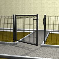 Electro-welded steel garden gate Lario